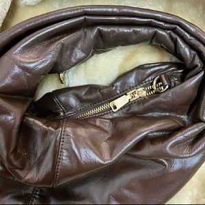 H&amp;M Chic Brown Faux Leather Hobo Bag