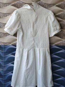 puff sleeve collar dress