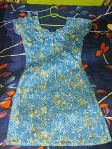 Blue Embroidered Kurtti