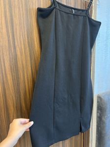 Sleek Black Mini Dress (Size - M/L)
