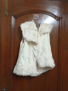 Cream Furry Vest