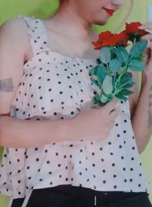 Chic Polka Dot Ruffle Tank Top