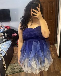 Blue Tulle Party Dress
