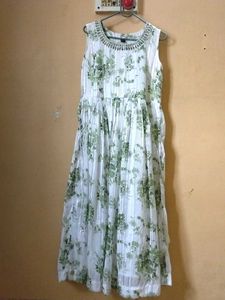 Elegant Floral Print Sleeveless Dress