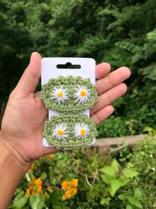 Handmade Crocheted Hair Clips