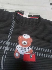 Cute Bear Print T-Shirt
