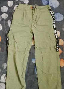 Khaki Cargo Pants with "ONE-STAR" Accent