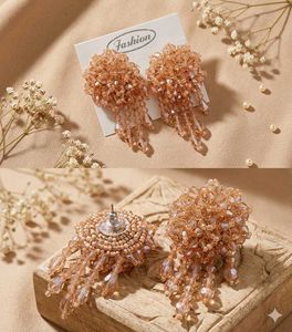Boho Beaded Drop Earrings