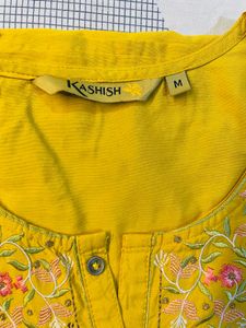 Purchase from shoppers stop Embroidered Mustard Ku