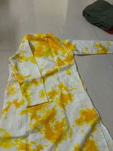 yellow Kurtha for festive