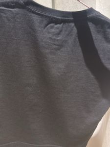 Cute Black Cropped T-Shirt Graphic XS
