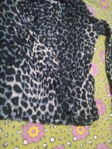 Leopard Print V-Neck Blouse