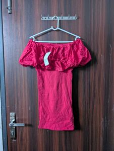 ZARA Off-Shoulder Ruffled Dress