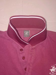 Burgundy red polo T-shirt
