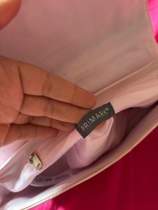 Primark Pink Satin Heart Detail Shoulder Bag