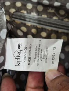 Kipling Blue Monkey Print Shoulder Bag