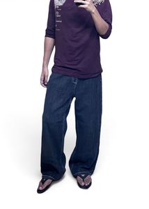 Wide Leg Black Denim Jeans