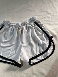 White Dolphin Shorts with Black Trim