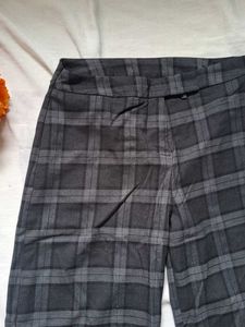 Plaid Wide Leg Pants
