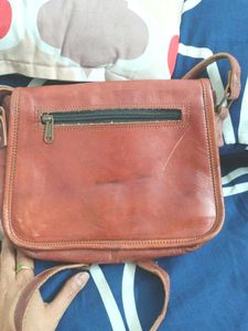 Classic Brown Leather Crossbody Bag