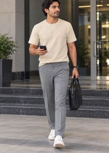 Classic Grey Tailored Trousers unisex