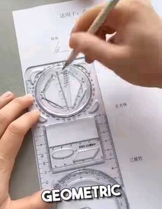 Multi Function Geometry Ruler Set