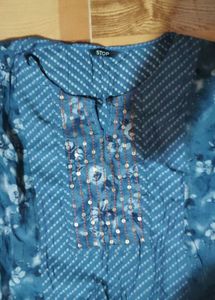 Stylish Blue Floral Kurta