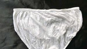 Comfortable White Briefs with Rose Embroidery