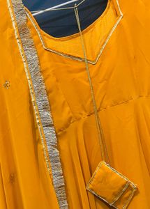 Vibrant Orange Floor length Anarkali suit n Dupatt