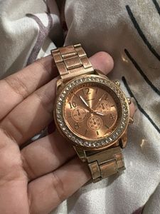 Rose Gold Chronograph Watch