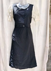 I. Elegant Black &amp; Cream Kurta Set