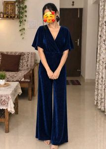 Blue velvet Jump suit
