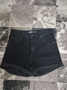 Black Denim Shorts