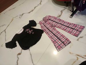 Cute Girls Outfit - Top &amp; Plaid Pants