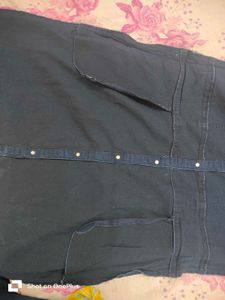 Blue Denim Button-Up Dress