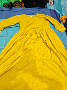 Yellow Kurta With Pink Dupatta