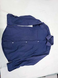 Raymond Blue Textured Formal Shirt