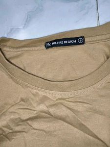 Casual Tan Graphic T-Shirt