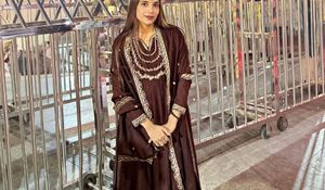 Brown anarkali kurta set 🤎