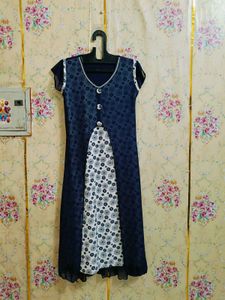🇳🇿💫🎀Elegant Navy Blue Printed Kurta