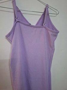 Lavender Ruched Mini Dress