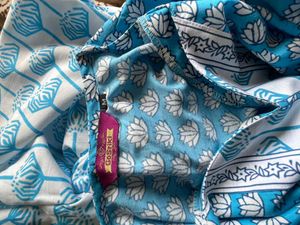 Blue Printed Kurta Set