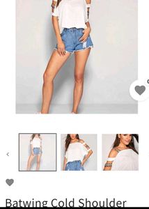 Stylish White Cold Shoulder Top - Like New