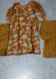 Embroidered Kurta Set with Dupatta