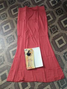 Women's Red Cotton Petticoat Skirt