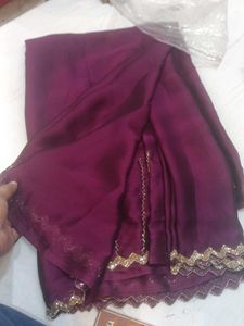 Elegant Purple Blouse with Embellishments