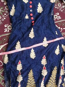 💙 Royal Navy Blue Embroidered Anarkali Dress