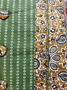 Elegant Printed Kurta Set with Dupatta(unstitched)