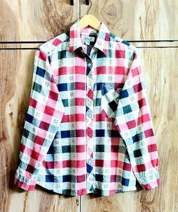 Stylish Plaid Long-Sleeve Shirt for Men Size-42
