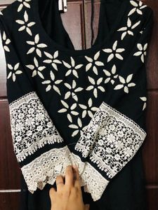 black and white suit